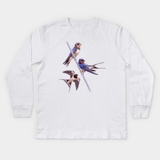 Barn Swallows Kids Long Sleeve T-Shirt